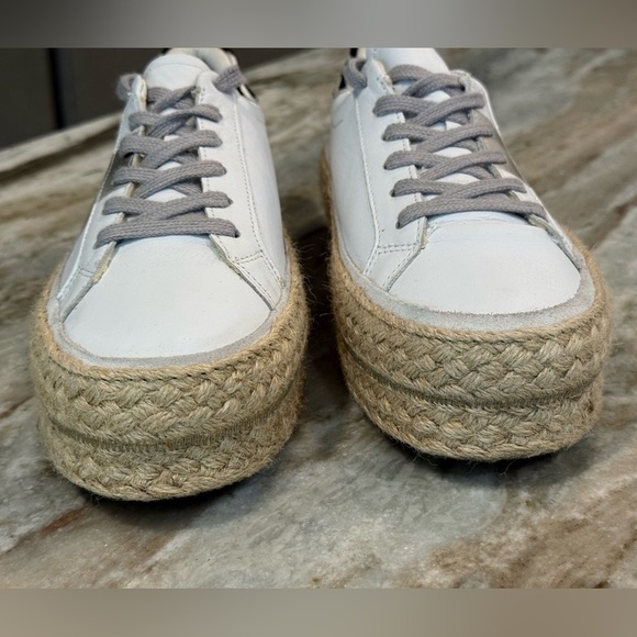 Women’s Coconuts by Matisse white leather platform espadrille sneakers- Size 9 - Picture 4 of 12